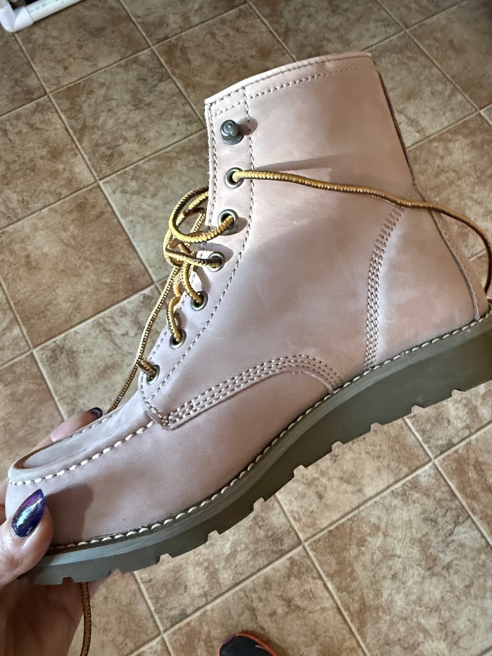 Carhartt Women's Moc Toe Wedge Boot - Coral - Picture 8 of 8